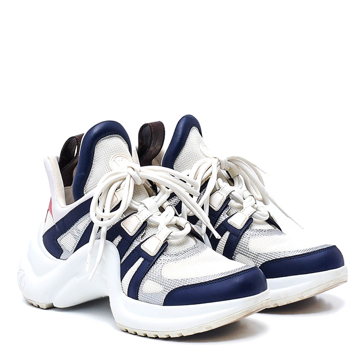 Louis Vuitton - Calfskin Nylon Pop Archlight Sneakers 38